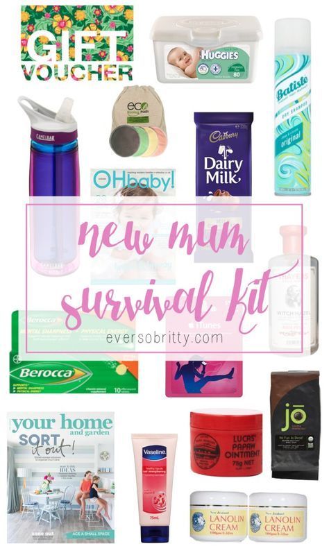 MUST HAVES. New Mum Survival Kit - All the things a new Mum will need when she has her bub! - Find more at EverSoBritty.com New Mum Survival Kit, Mum Survival Kit, Gifts For Sister Christmas, Survival Gifts, New Mom Survival Kit, New Mum Hamper, Mom Survival Kit, Baby Pizza, Diy Survival