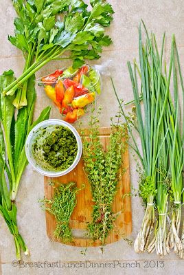 Breakfast, Lunch, Dinner & Punch: Trinidad Green seasoning Broccoli Rabe Recipe, Trinidadian Recipes, Trinidad Recipes, Trini Food, Caribbean Cuisine, Pickled Veggies, Island Food, Jamaican Recipes, Caribbean Recipes