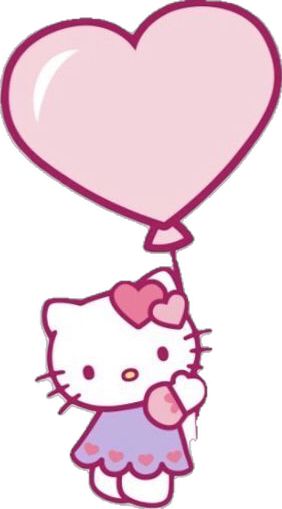 Hello Kitty With Balloons, Hello Kitty With Heart, Hello Kitty Clipart, Balloon Heart, Image Stickers, Heart Balloons, Heart Stickers, Free Apps, Hello Kitty