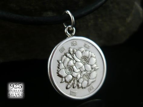 Cherry Blossom Necklace, Gold Necklace For Men, Silver Cleaning, Packing Jewelry, White Gold Necklaces, Silver Coin, Coin Pendant, Hand Made Jewelry, 18th Birthday