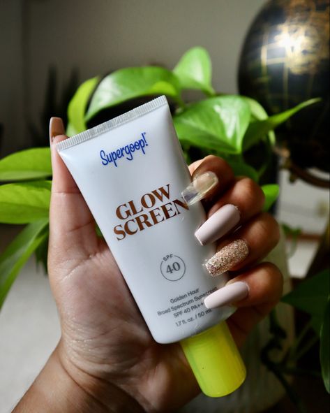 Super Goop Glow Screen, Makeup List, Broad Spectrum Sunscreen, Spf Sunscreen, Brown Girl, Face Care, Christmas Wishlist, Aesthetic Makeup, Doll Face