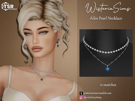 The Sims Resource - Ailee Pearl Necklace Sims 4 Cc Pearls, The Sims 4 Accessories Cc, Sims Stories, Free Sims, Sims 4 Toddler, Sims 4 Downloads, Sims Four, Sims4 Clothes, Sims 4 Cc Furniture