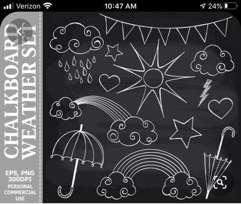 Kitchen Blackboard, Chalk Illustration, Chalk Wall Art, Chalkboard Clipart, Chalkboard Inspiration, Chalkboard Projects, Chalk Writing, Chalkboard Doodles, Rainbow Images