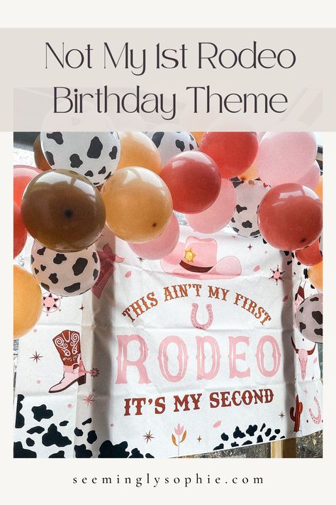 Looking for the ultimate 2-year-old birthday party theme? 🤔 Check out our super cute and fun 'Not My 1st Rodeo' ideas! From decorations to table settings, this post covers all of the essentials you'll need! 🎪🐎 Donkey Themed Birthday Party, Not My First Rodeo 2nd Birthday Girl, Rodeo 2nd Birthday Girl, Second Rodeo Birthday Party, Not My First Rodeo 2nd Birthday, Second Birthday Theme, Rodeo Ideas, My 1st Rodeo, Not My First Rodeo