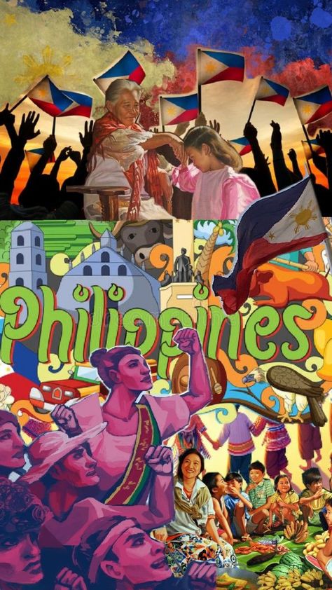 Filipino Art, Retro Poster, Philippines, Collage, Art