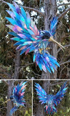 Artist Turns Old CDs Into Amazing Sculptures Instead Of Throwing Them Away Cd Recycle, Art From Recycled Materials, Old Cd Crafts, Recycled Cds, Recycle Sculpture, Old Cd, Recycled Art Projects, Repurposed Art, Old Cds