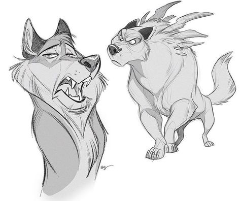 Wolf Character Illustration, Wolf Stylized, Disney Creatures, Wolf Character Design, Dog Character Design, Disney Expressions, Dog Disney, Dog Caricature, Wolf Sketch