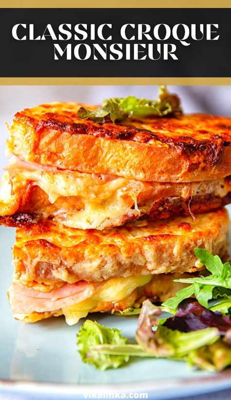 How To Make Croque Monsieur, French Grilled Cheese Croque Monsieur, Croque Monsieur Sandwich, French Grilled Cheese, Easy Croque Monsieur, Madam Croque Recipe, Authentic Croque Monsieur Recipe, Best Croque Monsieur Recipe, Croque Monsieur Recipe Easy