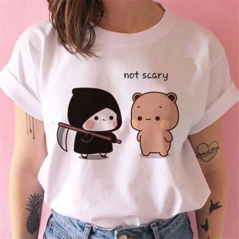 print Women T Shirt Girl Graphic Printed Fashion Harajuku Clothes Causal Female Y2K Tops Tee graphic Punk Tshirt, Punk Tee, Harajuku Goth, Harajuku Clothes, Casual Punk, Japanese Harajuku, Y2k Tops, Printed Fashion, Anime Cartoon