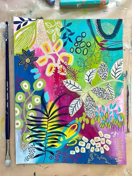 Suzanne Allard, Modele Zentangle, Whimsical Art Paintings, Abstract Flower Art, Abstract Floral Paintings, Intuitive Art, Abstract Art Inspiration, Abstract Flower Painting, Colorful Abstract Art