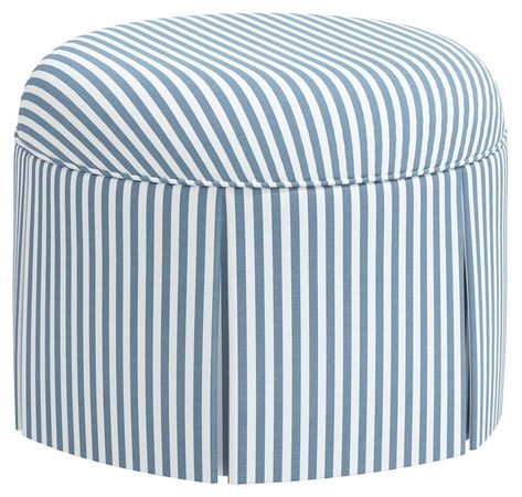 Skirted Ottoman, Affordable Modern Furniture, Elephant Logo, Cocktail Ottoman, Round Ottoman, Diamond Print, Modern Coastal, Upholstered Ottoman, Stylish Home