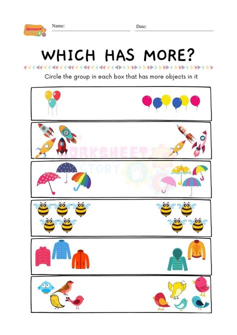 Circle The Bigger Number Worksheet, Math Things, Free Preschool Activities, Preschool Calendar, Materi Bahasa Inggris, Home Images, Free Printable Puzzles, English Activities For Kids, Preschool Tracing