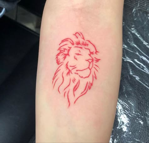 Small Lion Tattoo For Women Simple, Lion Line Art Tattoo, Red Lion Tattoo, Lion Tattoos For Women, Small Lion Tattoo For Women, Lion Tattoo For Women, White Beach Dresses, Simple Lion Tattoo, Small Lion Tattoo