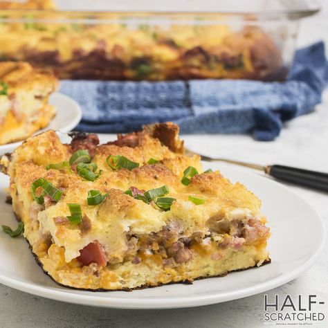 Jimmy Dean Breakfast Sausage Casserole - Half-Scratched Jimmy Dean Sausage Casserole, Jimmy Dean Sausage Breakfast Casserole, Ground Sausage Breakfast, Smoked Sausage Breakfast, Jimmy Dean Breakfast Casserole, Jimmy Dean Sausage Recipes, Breakfast Sausage Casserole, Christmas Brunch Party, Sausage Crescents