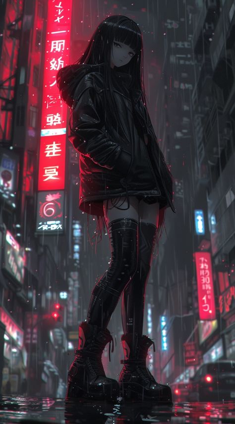 Created with Midjourney Ai #Character #Fantasy #Anime #cartoon #cyberpunk #sci-fi Anime Cyberpunk Female, Neo Cyberpunk, Sci Fi Oc, Sci Fi Wallpapers, Cyberpunk Background, Cartoon Cyberpunk, Sasuke Chibi, Dark Sci Fi, Futuristic Anime