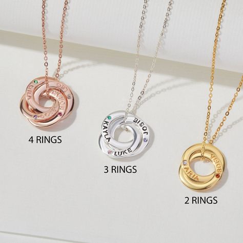 Birthstone Jewelry for Mom: Mothers Necklace 3 Or 4 Stones, Custom Birthstone Necklace, Engraved Mom Necklace, Gift for Mother Russian Ring, Custom Engraved Necklace, Love And Family, Jewelry For Mom, Personalized Wedding Rings, Puzzle Jewelry, Engraved Wedding Rings, Necklace For Mom, Fingerprint Jewelry