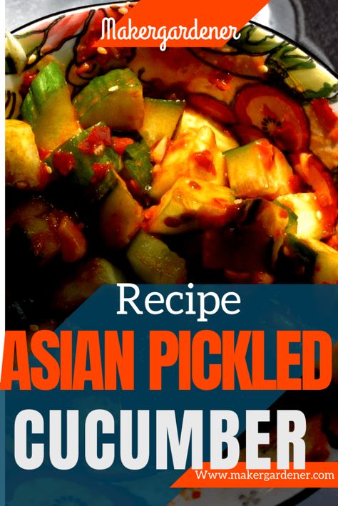 Recipe of how to make asian / chinese style pickled cucumber. A cool, slight spicy refreshing dish. A great side dish with rice or in summer with barbecue meat or fish. #cucumberrecipe #howtocookcucumber #cucumber Pickling Cucumbers, Cucumber Recipes, How To Cook Rice, Food Writing, Pickling Recipes, Meat Free, Rice Dishes, Meat Dishes, Vegetable Dishes