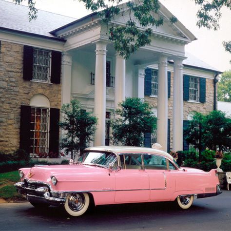 Elvis Pink Cadillac, Elvis In Concert, Elvis Presley Images, Old Vintage Cars, Pink Cadillac, Elvis Presley Photos, Pink Car, Classy Cars, Pretty Cars