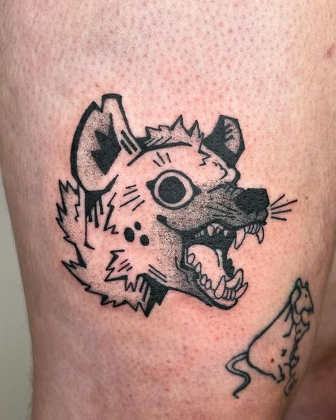 Abby! | hyena for Nora 🤪 appreciated yapping about elden ring with you 🙏 thanks again! #torontotattoo #torontotattooartist #qttr | Instagram Hyena Tattoo, Funky Tattoos, Hand Doodles, Wicked Tattoos, Cute Little Tattoos, Tatuaje A Color, Tattoo Style Drawings, Badass Tattoos, Elden Ring