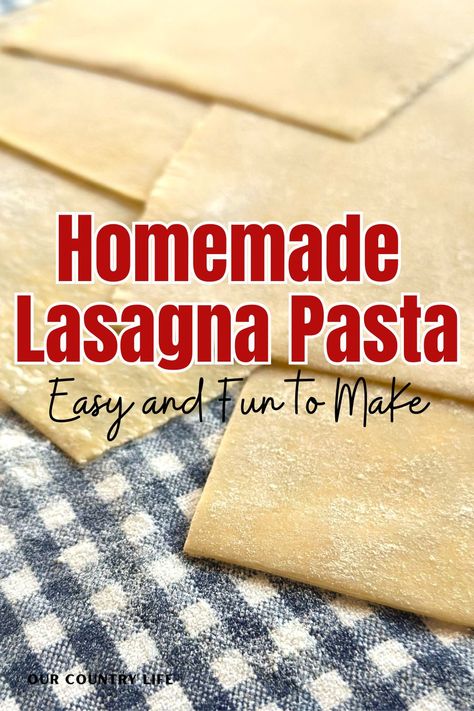 Recipe For Homemade Pasta Dough, Lasagna Pasta Noodles, How To Make Lasagna Noodles, Dry Homemade Pasta, Homemade Pasta Lasagna, Homemade Lasagna Noodles Kitchenaid, Homade Pasta Noodles Recipe, Home Made Lasagna Noodles, Lasagna With Fresh Pasta Sheets