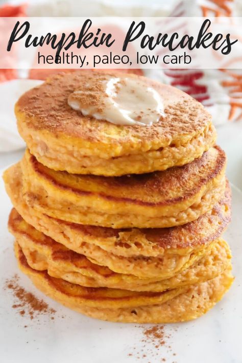 Healthy Pumpkin Pancakes (paleo, fluffy) Fall Pumpkin Recipes, Healthy Pumpkin Pancakes, Paleo Pumpkin Pancakes, Paleo Pumpkin Recipes, Pumpkin Recipes Dinner, Paleo Pancakes, Pumpkin Recipes Healthy, Pumpkin Recipes Easy, Paleo Pumpkin