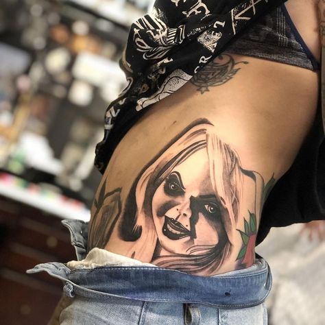 Tiffany Bride Of Chucky Tattoo, Tiffany Tattoo Chucky, Tiffany Valentine Tattoo, Bride Of Chucky Tattoo, Tiffany Tattoo, Tiffany Bride Of Chucky, Small Dope Tattoos, Chucky Tattoo, Tiffany Bride