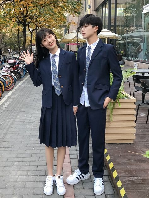 Coat And Suit, High School Uniform, School Uniform Outfits, Dress Blazer, Jacket Suit, Pants Skirt, Outwear Coat, Japanese School, School Uniforms