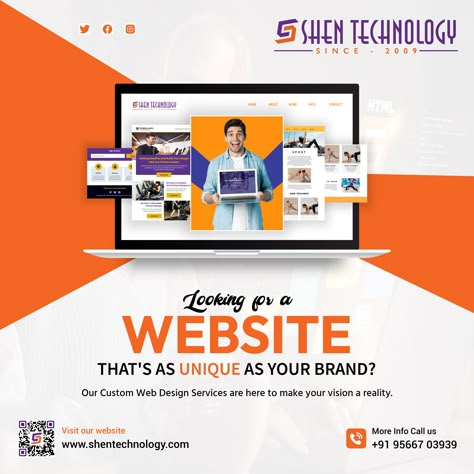 🌟 Looking for a website that's as unique as your brand? Our Custom Web Design Services are here to make your vision a reality. 🌟 At Shen Technology, we understand that your website is the digital face of your brand. That's why we offer tailor-made web design solutions to bring your ideas to life. 💻✨ 🚀 Our Services Include: ✅ Custom Website Design ✅ User-friendly Interface ✅ Mobile Responsiveness ✅ SEO Optimization ✅ E-commerce Integration ✅ Stunning Visuals ✅ Hassle-free Maintenance Let's wo Web Development Creative Ads, Website Development Post, Website Development Creative Ads, Healthcare Ads, Digital Face, E Commerce Website Design, Digital Marketing Quotes, Online Digital Marketing, Software Company