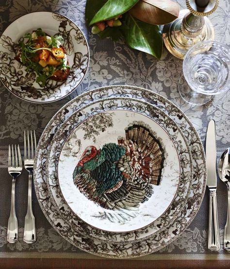 The Thanksgiving Table - Williams-Sonoma Taste Thanksgiving China, Fall Dinnerware, Thanksgiving Dinner Plates, Thanksgiving Dinnerware, Turkey Plates, Turkey Salad, Turkey Platter, Thanksgiving Dinner Table, Vintage Thanksgiving