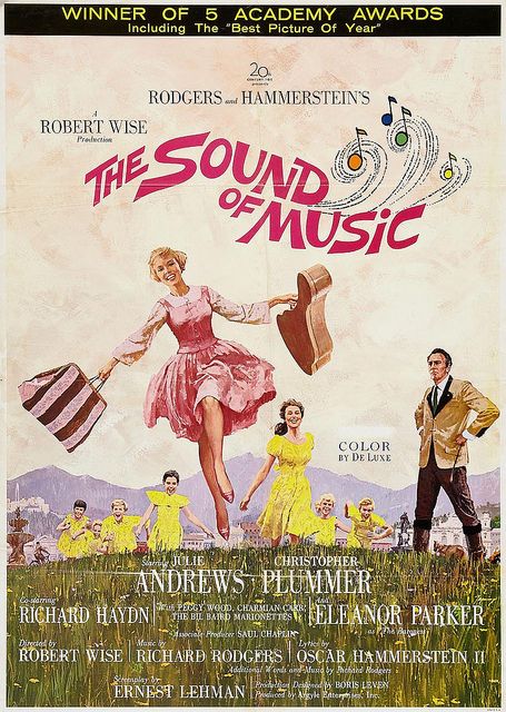 The Sound of Music. Movie poster (detail). Illustrated by Howard Terpning, 1965.family link to von trapp family to manners