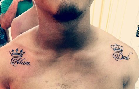 Mom dad Tattoo on Shoulder Mum And Dad Tattoos Men, Mum Dad Tattoos, Mom And Dad Tattoo For Men, Mum Tattoo For Men, Mom Tattoo For Men, Mum And Dad Tattoos, Mom Dad Tattoo, Family Quotes Tattoos, Mom Dad Tattoo Designs