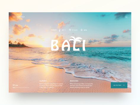 Beach Website Design, Luxury Website, Web Design Typography, Freelance Web Design, Bali Beaches, Business Website Design, Web Design Tips, Website Design Layout, Travel Website