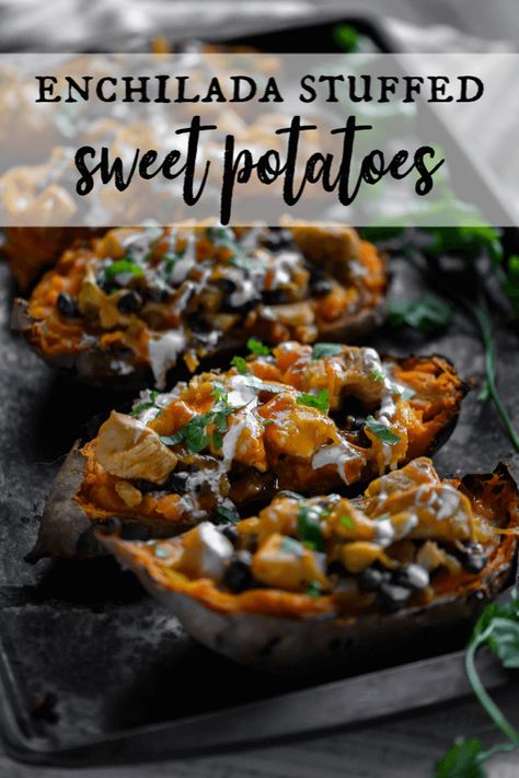 Enchilada Stuffed Sweet Potatoes, Family Running, Stuffed Sweet Potatoes, Vegan Holiday, Popular Food, Spring Vegetables, Healthy Comfort Food, Best Chicken Recipes, Winter Recipes