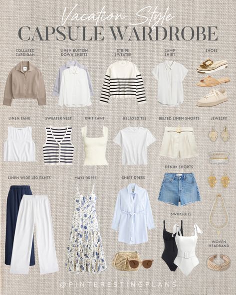 what to pack for warm weather resort destination vacation 2024 Vacation Capsule Wardrobe 2023, Beach Capsule Wardrobe, Capsule Wardrobe 2023, Vacation Capsule Wardrobe, Vacation Capsule, Holiday Capsule Wardrobe, Spring Summer Capsule Wardrobe, Capsule Wardrobe Essentials, Travel Capsule Wardrobe