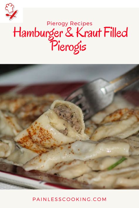 Unique Pierogi Filling, Sauerkraut Pierogi Filling, Meat Perogies Recipe, Pierogi Filling Recipes, Perogie Dough Recipe, Pierogies Homemade, Pierogi Recipes, Gluten Free Perogies, Pierogi Filling