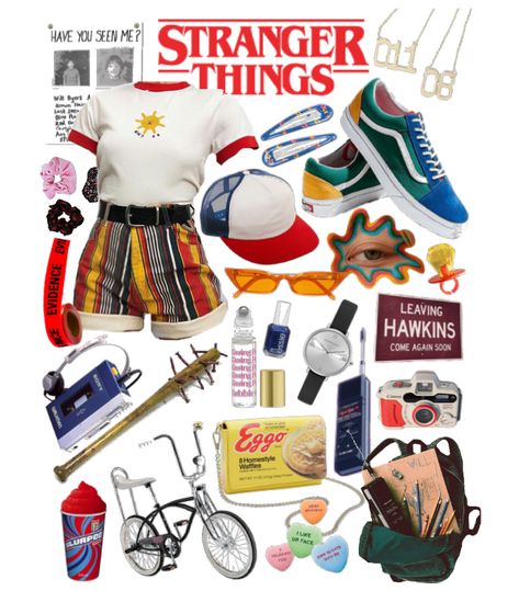 80s Outfit Moodboard, 80s Stranger Things Outfits, 80s Outfits Stranger Things, Stranger Things Clothes Style, Stranger Things Fits, Stranger Things Outfit Ideas 80s, Stranger Things Inspired Outfits, 80s Camera, 80s Socks