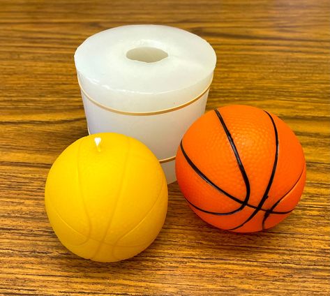 Basketball Candle, 3d Sphere, Ball Candles, Bath Bomb Molds, Bamboo Skewers, Flower Molding, Candle Mold, Sphere Ball, Candle Molds