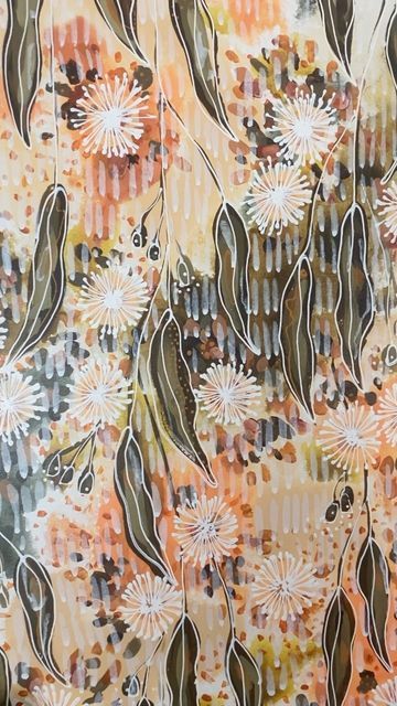 Steph Brooke, Grass And Flowers, Australia Art, Painting Practice, Wall Painting Decor, Australian Flora, Painting Decor, Abstract Botanical, Summer 2025