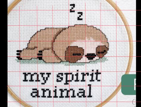 Sloth Cross Stitch Pattern, Sloth Quilt, Pixel Art Grid, Pixel Pattern, Cross Stitch Baby, Cross Stitch Animals, Bead Loom Patterns, Loom Patterns, Plastic Canvas Patterns