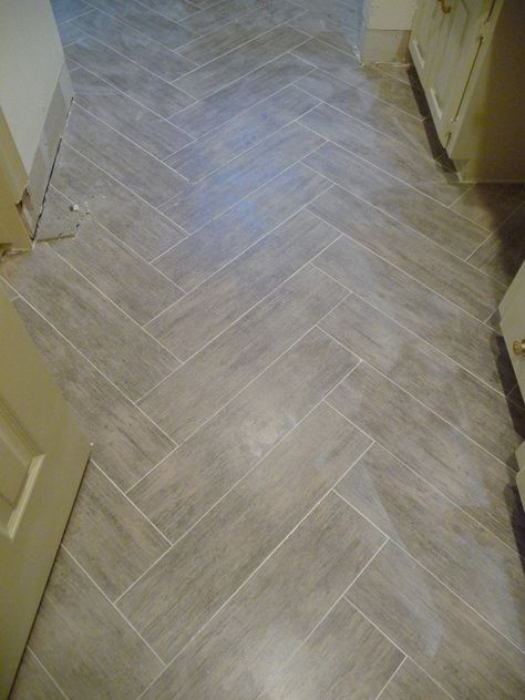 bathroom/laundry room Love the tiles laid in herringbone pattern Porcelain Wood Tile Bathroom, Faux Wood Tiles, Wood Tile Bathroom, Wood Plank Tile, Porcelain Wood Tile, Missing Person, Ceramic Floor Tile, Living Room Tiles, Wood Tile Floors