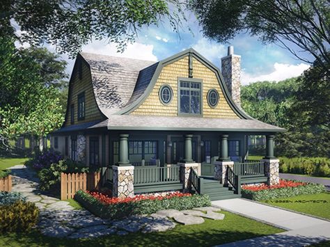 Dutch House Plan with 2685 Square Feet and 4 Bedrooms from Dream Home Source | House Plan Code DHSW75495 Dutch Colonial House Plans, Victorian Eclectic, Colonial Floor Plans, Gambrel House, Dutch Colonial House, House Plans Colonial, Brindleton Bay, Dutch Colonial Homes, Colonial Style House Plans