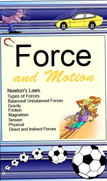 This SMARTBOARD or PDF file includes many colourful pages to introduce force and motion. Included are:  a) Force and Motion Title Page  b) What is Force?  c) What is motion?  d) Newton's Laws  e) Balanced and unbalanced forces  f) Direct and Indirect Forces  g) Types of Forces - Magnetic, Gravity, Physical (Applied), Electromagnetic, Friction, etc go to http://www.teacherspayteachers.com/Store/Geis19 Types Of Forces, Balanced And Unbalanced Forces, What Is Motion, Newton's Laws, Space Lessons, Ap Physics, Middle School Science Classroom, Science Classroom Decorations, Newtons Laws