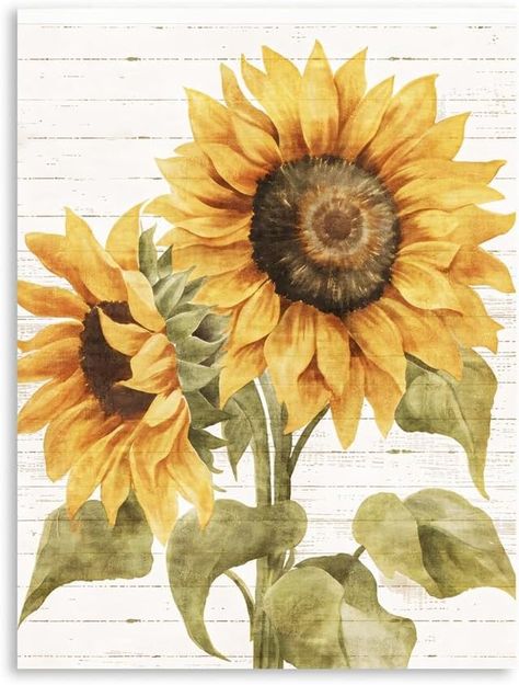 Amazon.com: Sunflower Wall Decor Rustic Flower Canvas Pictures Decor Sunflower Wall Art Painting Farmhouse Floral Print on Canvas for Living Room (12"X16"X1 Panel): Posters & Prints Sunflower Prints, Hd Prints, Framed Floral Prints, Canvas For Living Room, Sunflower Wall Decor, Pictures Decor, Wall Decor Rustic, Sunflower Wall Art, Sunflower Canvas