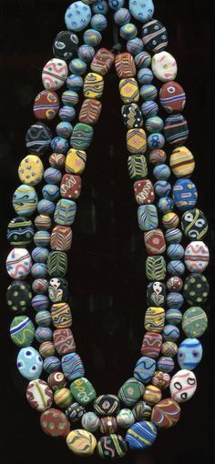 Trade Beads | Antique Venetian beads circa late 1800's, early 1900's Trade Bead Jewelry, African Trade Bead Jewelry, Ancient Beads, Motifs Perler, Jewerly Beads, African Trade Beads, Jewelry Beaded, Styl Boho, African Beads