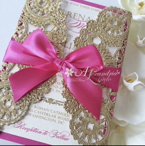 Magenta Quince Invitations, Hot Pink Quinceanera Invitations, Hot Pink And Gold Quinceanera Decorations, Hot Pink Quince Invitations, Fushia Quinceanera Decorations, Dark Pink Quinceanera Theme, Hot Pink Quinceanera Dresses Sparkle, Hot Pink Quince Theme, Barbie Themed Quinceañera