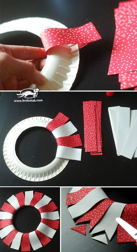 Paper Wreaths, Valentine Wreath Diy, Easy Wreath, Easy Diy Wreaths, Christmas Wreaths Diy Easy, Origami 3d, Wreaths Diy, Easy Christmas Crafts, Valentine's Day Diy