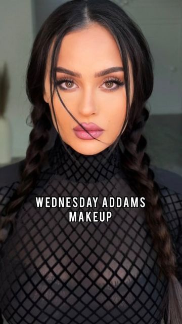 Wednesday Addams Makeup Ideas, Wednesday Addams Makeup Tutorials, Wednesday Addams Costume Makeup, Wednesday Makeup, Addams Makeup, Wednesday Addams Makeup, Wednesday Inspiration, Wednesday Birthday, Christen Dominique