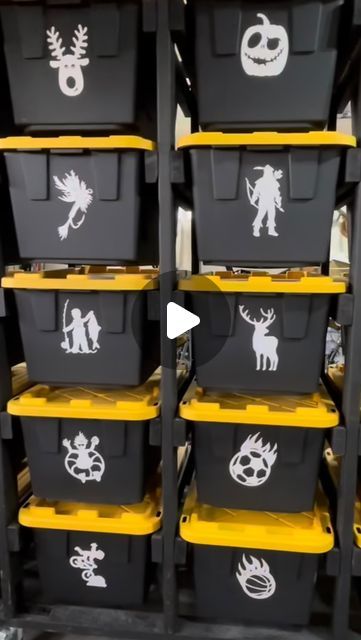 30K views · 1.3K likes | Jen Watson | Cleaning, Organizing, Home Tips & more. on Instagram: "How cool is this DIY garage bin storage rack made by @davidyakos that can hold 30 totes! 🤩 Instead of having to lift every bin to reach the others below it, each bin has its very own shelf.👌🏼  If you’re interested in more info like the supplies used, cut lists, or building plans, @davidyakos has them available for FREE download!🤗 He’s teamed up with a nonprofit that’s dedicated to ending homelessness so instead of the usual $5-$20 for plans, you will have the chance to make an optional donation before downloading the plans. 🥰♥️  Link to building plans. ⬇️  https://tinyurl.com/diy4good . . . . . . . . . . . . . . . . . . . . #garage #garageorganization #garageorganizing #garages #storagesolutio Storage Bin Shelves Diy, Diy Bin Storage Shelves, Garage Bin Organization, Storage Bin Rack Diy, Tote Storage Shelves Diy, Diy Tote Storage Rack, Garage Bin Storage, Bin Storage Rack, Bin Rack