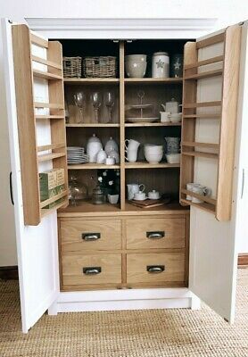 Dog Cupboard, Bespoke Cupboards, Larder Ideas, Stand Alone Kitchen Pantry, Pantry Cupboard Designs, Yorkshire House, Breakfast Pantry, Moles Breath, Drinks Area