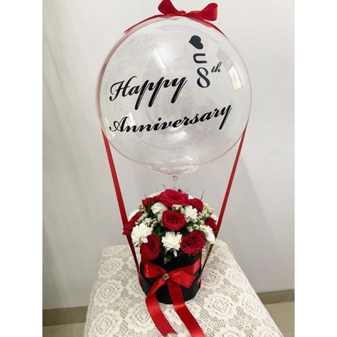 BubblesofJoy🎈 on Instagram: “Hot- Air Anniversary Balloon Bouquet 🎈✨ . . . 💌DM us to order!! . . . . . . #rosebouquet #redroses #balloonbouquet #happyanniversary…” Hot Air Balloon Bouquet, Balloon Bouquet, Rose Bouquet, Happy Anniversary, Hot Air Balloon, Air Balloon, Hot Air, Red Roses, Wine Glass